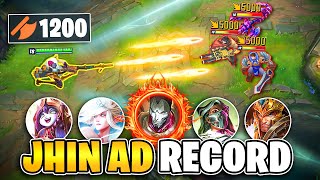 WE FUNNELED JHIN AND TRIED TO BREAK THE AD WORLD RECORD 1200 AD JHIN WTF [upl. by Ecylla]