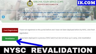 How to Revalidate NYSC  NYSC REVALIDATION  NYSC REVALIDATION WITH MOBILE PHONE 20232024 [upl. by Tessil]