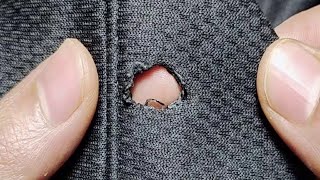 Learn by yourself to fix a hole on clothes invisibly  homemade repair [upl. by Adieno]