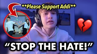 Nidal Wonder Defends His Girlfriend Addi from Hate on Live 💔😭 [upl. by Darrin360]