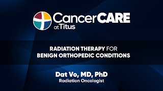 Community Health Discussion  Radiation Therapy for Benign Orthopedic Conditions  Dat Vo MD PhD [upl. by Aleksandr]