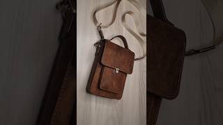 Leather Crossbody bag bag crossbodypurse leatherbag DIY handmade shoulderbag leathercraft [upl. by Esteban]