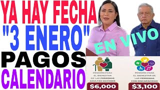 ♥️3 ENERO AMLO OFICIAL🎉 CALENDARIO PAGO 2024 ADULTOS MAYORES 6000 FEB 12000 PENSIÓN BIENESTAR 💯 [upl. by Eiuqcaj]