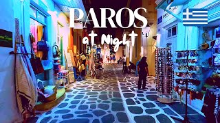 Parikia amp Naoussa Paros Πάρος at Night ✨🌙 Greece 🇬🇷  Walking Tour  4K [upl. by Helbon]