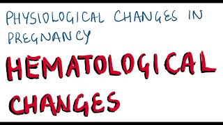 Hematological changes in pregnancy physiological changes MBBSMDMS [upl. by Konyn]