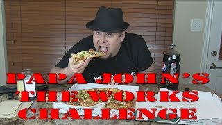 Papa Johns The Works Pizza Challenge [upl. by Emelen486]