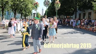 Gärtnerjahrtag 2015 am 04082015  der Umzug durch die Münchner Innenstadt [upl. by Uhej]