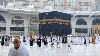 Masjid Al Haram  10 February 2024  kaaba live🔴 Rain☔🌧  Azaan e zuhar amp Asar  Makkah official [upl. by Akimal]