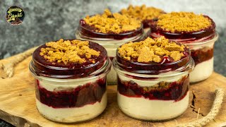 Weihnachtliches Dessert mit Spekulatius und Beeren  IN 20 MINUTEN FERTIG [upl. by Madonna6]