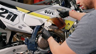 How To Change the Oil on a KTMHusqvarnaGasGas 250 amp 350 [upl. by Kohsa]