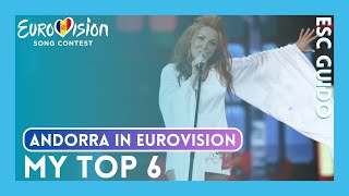 Andorra In Eurovision Song Contest  2004  2009  My Top 6 [upl. by Yesnik389]