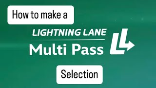 How to make a lightning lane selection for Walt Disney World [upl. by Chitkara614]