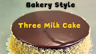 Bakery Style Three Milk Cake  Detail Tutorial with Tips n Tricks [upl. by Leihcar]