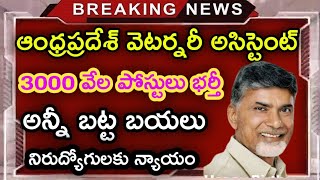 AP Animal Husbandry Department Jobs Notification 2024  ఏపీ అనిమల్ హస్బెండరీ అసిస్టెంట్ జాబ్స్ 2024 [upl. by Alliuqahs]