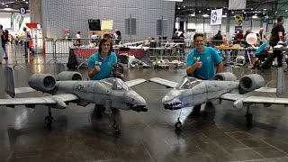 INDOOR FLIGHT 2X A10 THUNDERBOLT II WARTHOG BIG RC SCALE MODEL LIGHTWEIGHT JET  Leipzig 2016 [upl. by Coleen]