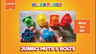 NEW 2021 Jumbo Nuts amp Bolts For Toddlers by Kids Korner  Educational Twisting Toys  What You Get [upl. by Eglanteen969]