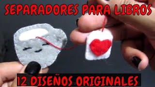 12 SEPARADORES para LIBROS CREATIVOS  🖐 HECHOS A MANO  LATIN DIY [upl. by Navoj]