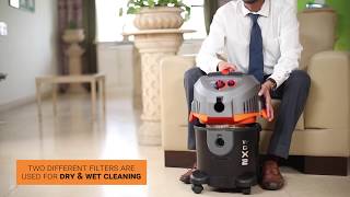 Euroclean WD X2 Wet amp Dry Vacuum Cleaner  Eureka Forbes [upl. by Neerahs483]