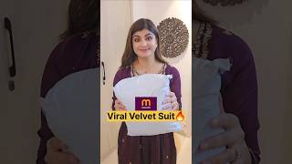 Meesho Viral Velvet Suit🔥meesho meeshofinds velvet KurtaSet shorts ytshortsindia [upl. by Saber]