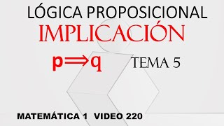 Lógica proposicional  Implicación [upl. by Apollus]