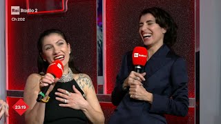 Intervista a Giorgia e Elisa  Radio2 a Sanremo 10022023 [upl. by Martino]