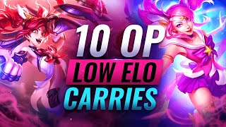 10 Most OP LOW ELO Carries for Season 12  League of Legends Patch 1124b [upl. by Tadashi387]