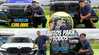 Toda la Plantilla del REAL MADRID estreno Automóviles BMW Ultimo MODELO  MILLONARIO Regalo [upl. by Erle792]