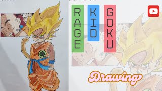 Drawing Rage Kid Goku after Krillin death 💀 [upl. by Ibby]