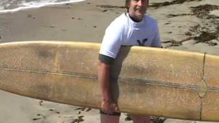 Vintage Longboard Surfing In Santa Cruz CA [upl. by Kedezihclem573]