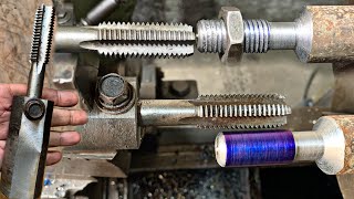 We Created a Thread With a Thread Drill on Manual Lathe  watch full video and learn amazing process [upl. by Rani336]