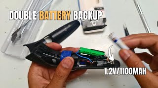 Double battery backup  PHILIPS Trimmer battery replacement [upl. by Nivek]