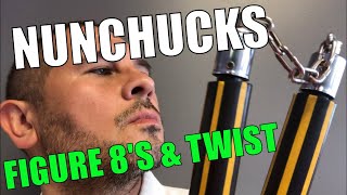 How to use Nunchucks for beginners Figure Eight With Twist [upl. by Heuser]