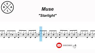 Starlight  Muse Drum Score [upl. by Frederiksen]