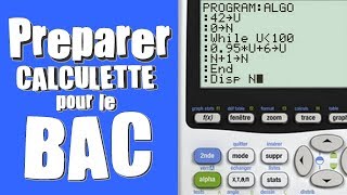 PREPARER SA CALCULETTE POUR LE BAC DE MATHS  EN  DE 10 MIN [upl. by Tine]