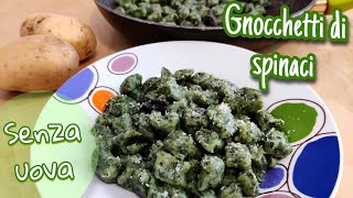 GNOCCHETTI DI SPINACI con burro e parmigiano  Ricetta facile e veloce [upl. by Troy]