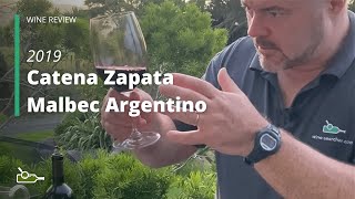 Wine Review Catena Zapata Malbec Argentino 2019 [upl. by Harri]