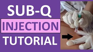 How to Give a Subq Subcutaneous Injection Shot [upl. by Nwahsem484]