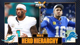 Herd Hierarchy Dolphins swim to Colins Top 10 Lions make giant leap in Week 12  NFL  THE HERD [upl. by Dleifyar530]