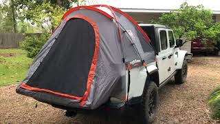 Rightline truck bed tent in a Jeep Gladiator [upl. by Llevron]