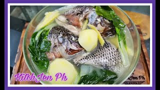 PESANG ISDA RECIPE  EASY TO COOK PESANG TILAPIA  FISH IN GINGER SOUP  KitchJen Ph [upl. by Bathsheeb877]