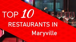 Top 10 best Restaurants in Maryville Tennessee [upl. by Airemaj]