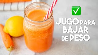 JUGO de ZANAHORIA para ADELGAZAR el ABDOMEN 🥕  Bebidas Saludables 💚 [upl. by Moonier]