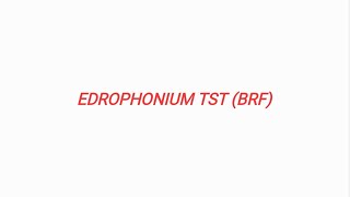 EDROPHONIUM TST BRF [upl. by Lonnie]