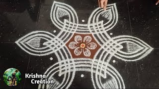 Karthigai Madham Special Padi Kolam Design with 5x3 dots  Beautiful Rangoli  Padi kolam Muggulu [upl. by Boote621]