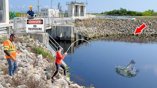 Fishing a US Government Spillway and Caught THIS [upl. by Eenor307]