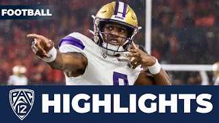 No 5 Washington vs No 11 Oregon State Football Highlights  2023 Season [upl. by Netsruk]