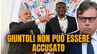 CASO OSIMEHN DE LAURENTIIS IN PROCURA ACCUSA GIUNTOLI SCANDALOSO [upl. by Allianora]