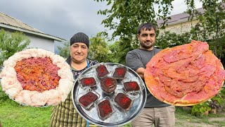 GRANDMA COOKING UNIQUE VILLAGE FOODS RELAXING VILLAGE LIFE AZERBAIJAN FAMILY  COUNTRYSIDE LIVING [upl. by Nida]