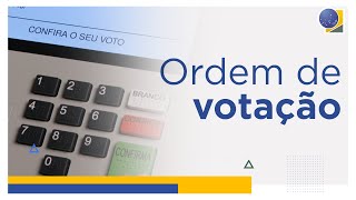 Qual a ordem de votação na urna eletrônica [upl. by Dimmick]