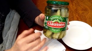 Claussen Kosher Dill Spears Review Info ASMR Whispers Very Nice Crunching Eating Sounds Oh MY‼️ [upl. by Madonia]